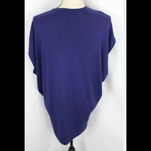 VINCE Blue Jersey Knit Round Neck Oversized Boxy S - Picture 2 of 7